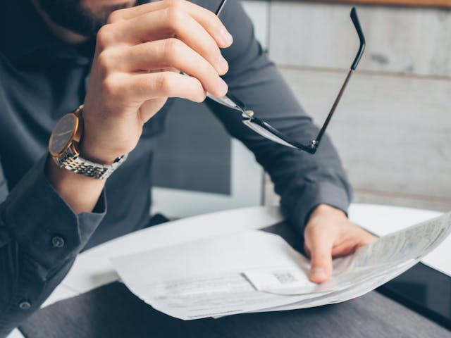 Banking professional working